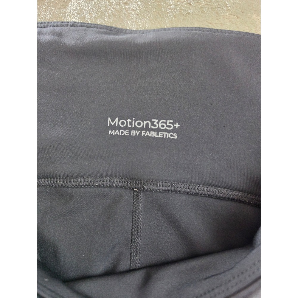 Fabletics Motion365+ Black Mesh Panel High Waisted Leggings Women Size M 7/8 - Picture 3 of 8